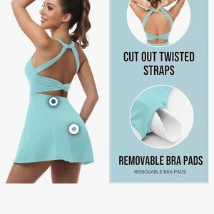 NEW Stylish Aqua Blue Twisted Strap Dress Small